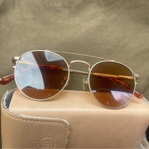 Gold Crap Rounded Aviator Sunglasses